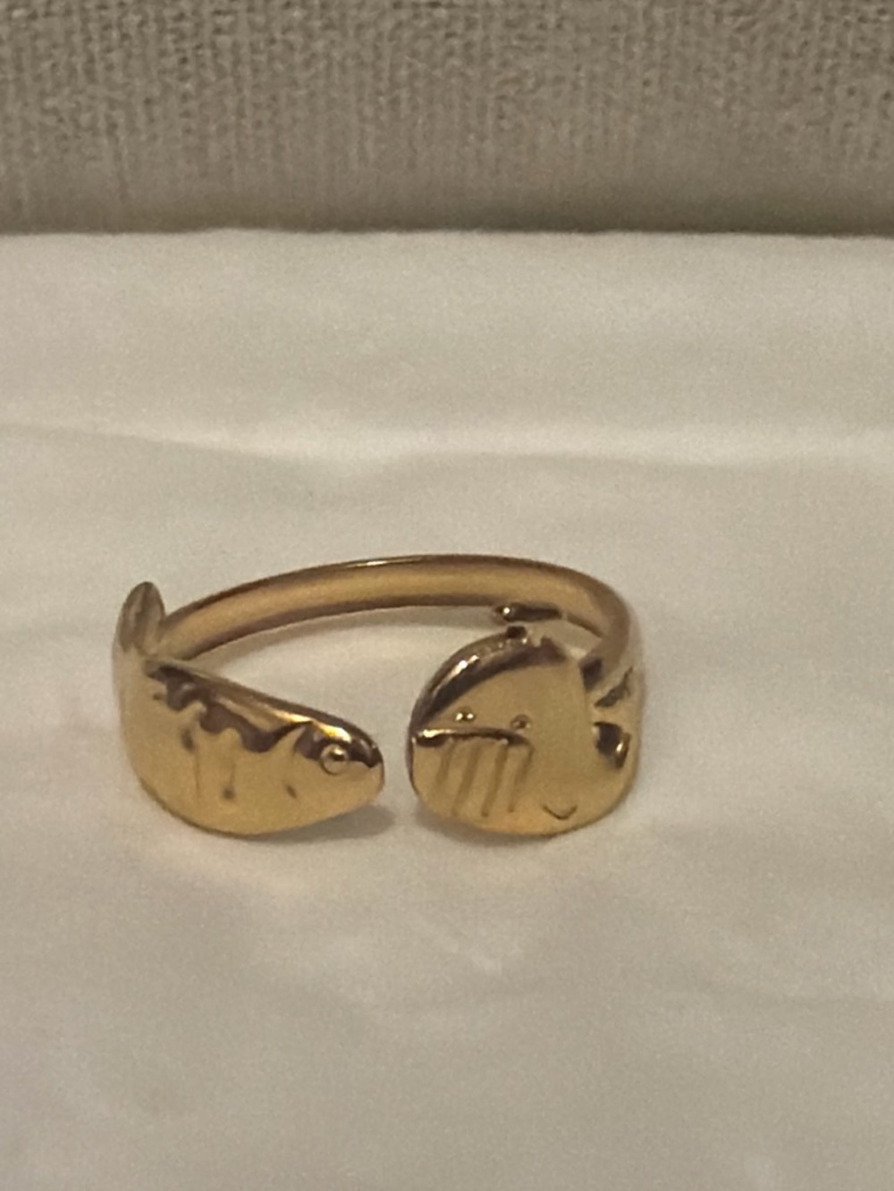 Gold Fish Open Band Ring - Women Jewelry